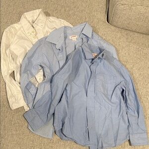 Boy’s Blue and White Checkered Shirt Set